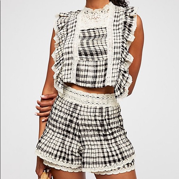 two piece romper pants
